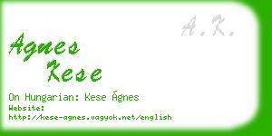 agnes kese business card